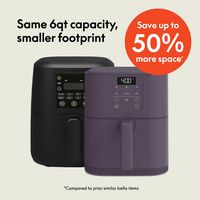 Bella - Fits-anywhere Kitchenware: 6-qt. Slim Air Fryer - Plum - Angle