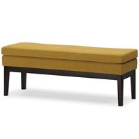 Simpli Home - Carlson Ottoman Bench - Marigold - Angle