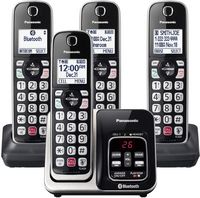 Panasonic - KX-TGD864S Link2Cell DECT 6.0 Expandable Cordless Phone System with Digital Answering... - Angle