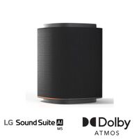 LG - Sound Suite M5 Wireless Spatial Speaker with Wi-Fi and Apple Airplay 2 - Black - Angle