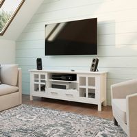 Simpli Home - Kitchener Solid Wood 60 inch Wide TV Media Stand For TVs up to 65 inches - White - Angle