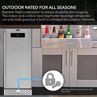 Whynter - Built-in or Freestanding 2.9 cu. ft. Beer Keg Froster Beverage Refrigerator - Stainless... - Angle