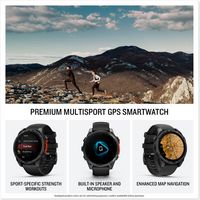 Garmin - fēnix 8 AMOLED  GPS Smartwatch 47 mm Fiber-reinforced polymer - Slate Gray - Angle
