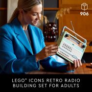 LEGO - Icons Retro Radio Building Set for Adults, Easter Basket Gifts for Kids, 10334 - Angle