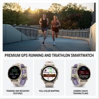 Garmin - Forerunner 970 GPS Smartwatch 47 mm Titanium - Titanium with Whitestone Case - (2025) - Angle