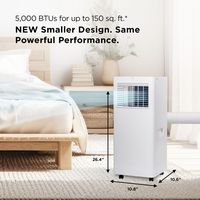 TCL - 150 Sq. Ft. 5,000 BTU SACC (8,100 BTU ASHRAE) Smart Portable Air Conditioner - white - Angle