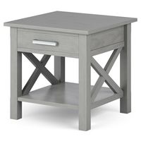 Simpli Home - Kitchener End Table - Fog Grey - Angle