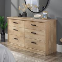 Sauder - Aspen Post 6 Drawer Dresser - Prime Oak - Angle