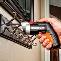 WORX - WX252L 4V XTD Xtended Reach Cordless Screwdriver, Red - Red - Angle