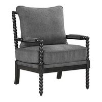 OSP Home Furnishings - Eliza Spindle Chair - Charcoal - Angle