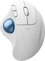 Logitech - ERGO M575 S Wireless Ergonomic Trackball Mouse - Wireless - White - Angle