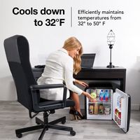 Cooluli - Curve 1.7 cuft Freestanding Compressor Fridge - Black - Angle