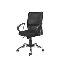 CorLiving WHL-709-C Office Chair with Contoured Mesh Back - Black - Angle
