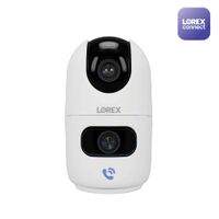 Lorex - Connect 2K Dual-Lens Indoor Pan-Tilt Wireless Security Camera - White - Angle