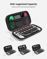 tomtoc - Carrying Case for Nintendo Switch/OLED Model, Protective Hard Portable  Carry Travel Cas... - Angle