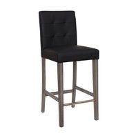 CorLiving - Leila Fabric Bar Height Barstool - Graphite Black - Angle