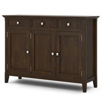 Simpli Home - Acadian Wide Entryway Storage Cabinet - Brunette Brown - Angle