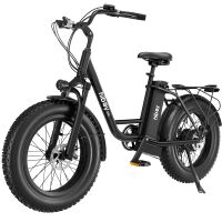 HiBoy - EX6 Electric Bike w/ 75 mi Max Operating Range & 25 mph Max Speed - Black - Angle