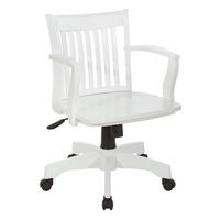 OSP Home Furnishings - Deluxe Wood Bankers Chair - White - Angle