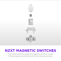 NZXT - Function Elite MiniTKL Wired Magnetic RGB Gaming Keyboard - Black - Angle
