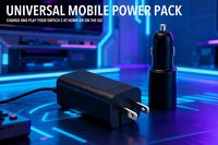 NEXT - Universal Mobile Power Pack for Nintendo Switch 2 and Switch - Black - Angle