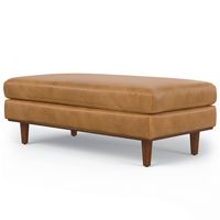 Simpli Home - Morrison Large Rectangular Ottoman - Sienna - Angle
