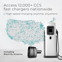 Lectron - CCS1 to NACS Adapter for Tesla Model S, 3, X, Y-up to 500A - Black - Angle