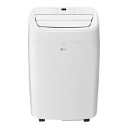 LG - 300 Sq. Ft. 7,300 BTU DOE Smart Portable Air Conditioner - White - Angle