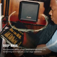 Marshall - Heston Sub 200 Subwoofer with Deep Bass and Bluetooth LE Connectivity for TV / Movies ... - Angle
