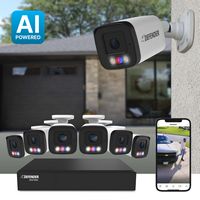 Defender - AI POWERED Sentinel 4K Ultra HD Wired 8 Channel PoE NVR Security System, 6 Metal Camer... - Angle
