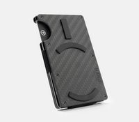 The Ridge Wallet - Carbon Fiber MagSafe Wallet - Silver - Angle
