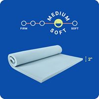 Sealy - Sealy® Dreamlife™ 2” Gel Memory Foam Mattress Topper, Twin XL - Blue - Angle