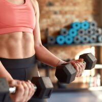Inspire - Fitness 50 LB Rubber Dumbbell - Black - Angle