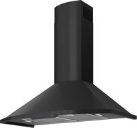 Zephyr - 30 inches - Convertible - Wall Range Hood - Black - Angle