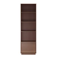 Linon Home Décor - Millett 1-Drawer Mid-Century Bookcase - Walnut - Angle