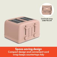 Bella - 4-Slice Toaster - Blossom - Angle