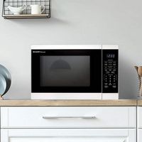 Sharp - 1.4 Cu. Ft. Countertop Microwave Oven - White - Angle