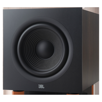 JBL - Stage 200P 10-Inch Powered Subwoofer - Espresso - Angle