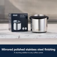 De'Longhi - Coffee Knock Box - Stainless Steel - Angle