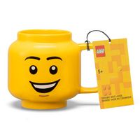 Room Copenhagen - LEGO: Classic Yellow Minifigures Happy Boy Ceramic Mug, 17.9oz - Angle