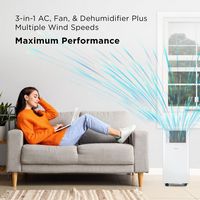 TCL - 150 Sq. Ft. 5,000 BTU SACC (8,100 BTU ASHRAE) Smart Portable Air Conditioner - white - Angle