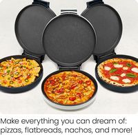 Chefman - Everything Maker 12” Countertop Electric Pizza Oven - Black - Angle