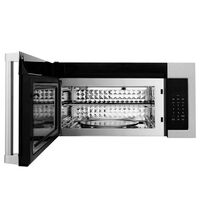 ZLINE - 30 in. 1.5 cu. ft. Over-The-Range Convection Microwave Oven with Sensor Cooking in Satin ... - Angle