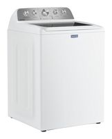 Maytag - 4.8 Cu. Ft. Top Load Impeller Washer with Quick Wash Cycle and Soft Close Glass Lid - White - Angle