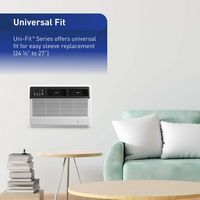 Friedrich - 700 Sq. Ft. 14,000 BTU Smart Through-the-Wall Air Conditioner 10,600 BTU Heater with ... - Angle
