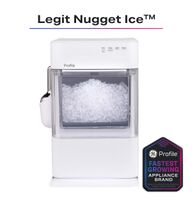 GE Profile - Opal 2.0 Ultra Nugget Ice Maker with Scale Inhibiting Filter - Stone White - Angle