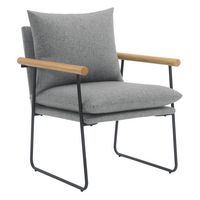 OSP Home Furnishings - Dutton Armchair - Charcoal - Angle