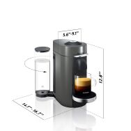 Nespresso - VertuoPlus Deluxe Coffee & Espresso Single-Serve Machine - Titanium - Angle
