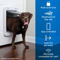 PetSafe - SmartDoor Connected Pet Door, Dog and Cat, Selective Entry and Exit, App Enabled Pet Do... - Angle