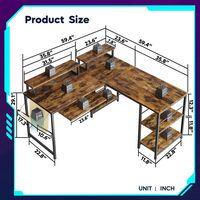 Bestier L-Shaped Corner Gaming Desk - 59